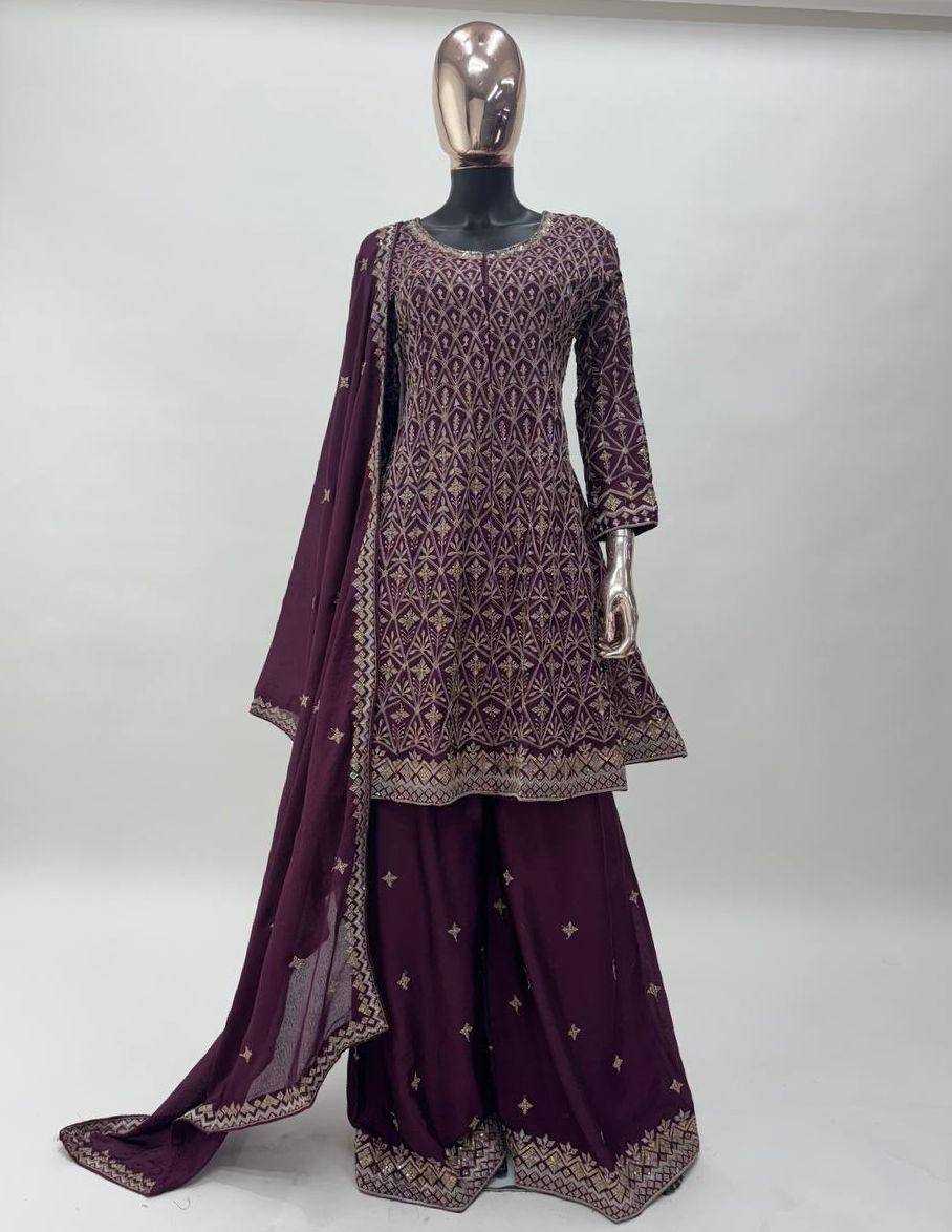 Ynf Chinon KESH546 1235 Suits & Dresses Wholesale Sharara Salwar Suits Manufacturer