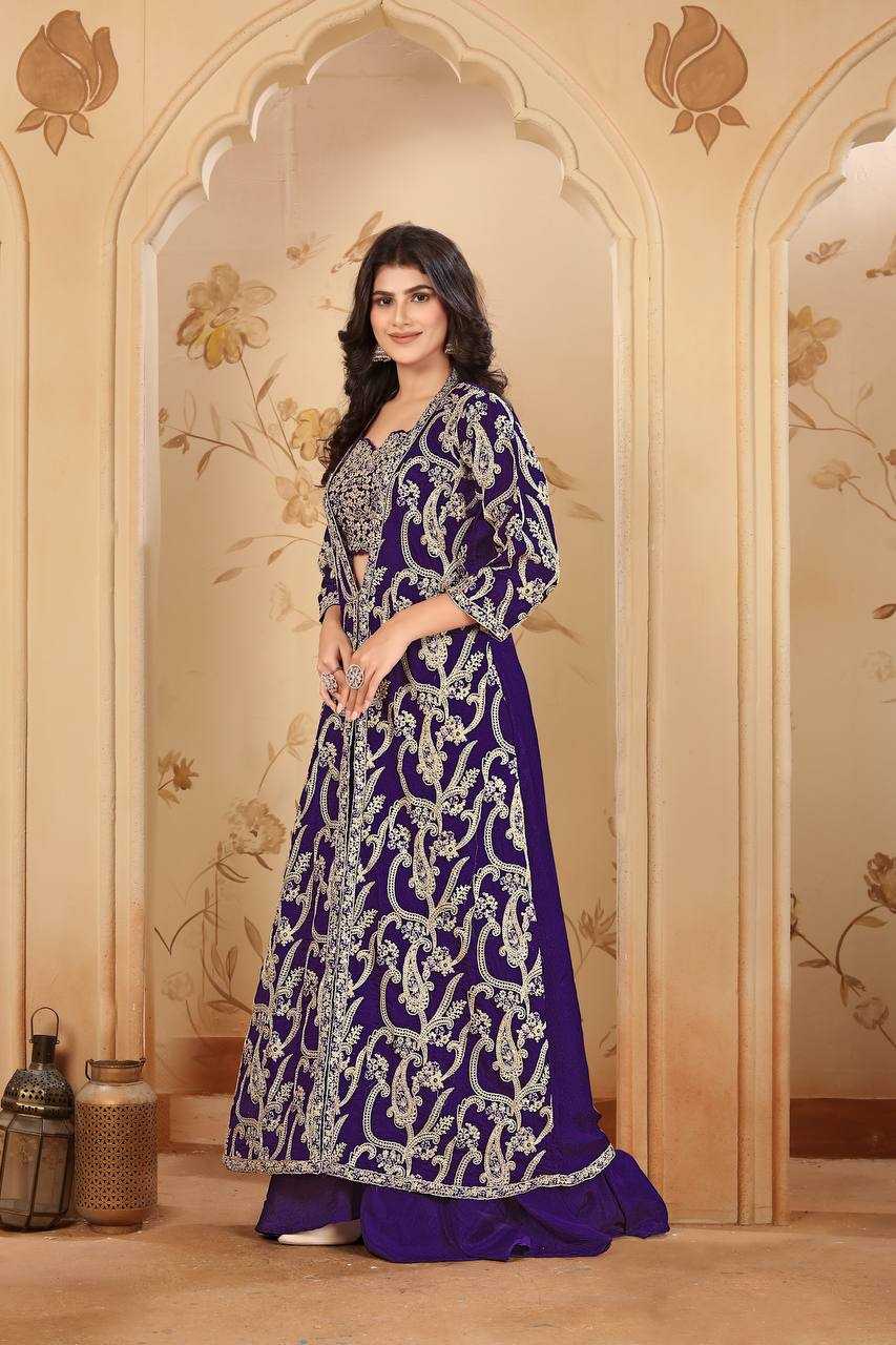 Ynf Chinon KESH546 1248 Suits & Dresses Wholesale Indo Western Dresses Embroidery Suits Manufacturer