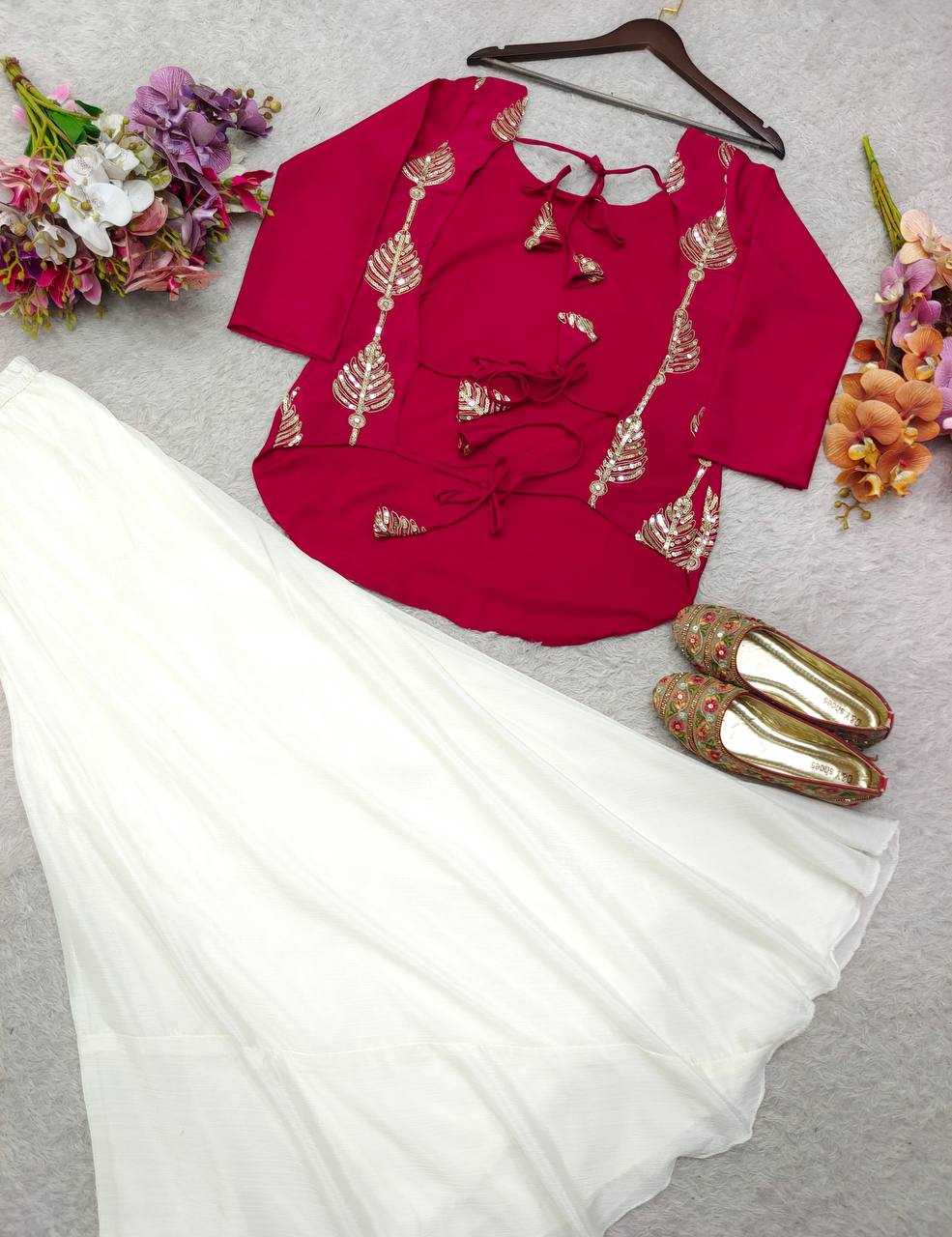 Ynf Chinon Silk KESH506 1209 Suits & Dresses Wholesale Embroidery Suits Palazzo Suit Manufacturer