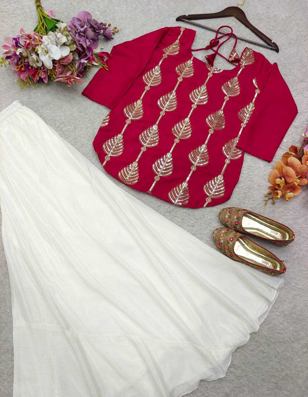 Ynf Chinon Silk KESH506 1209 Suits & Dresses Wholesale Embroidery Suits Palazzo Suit Manufacturer
