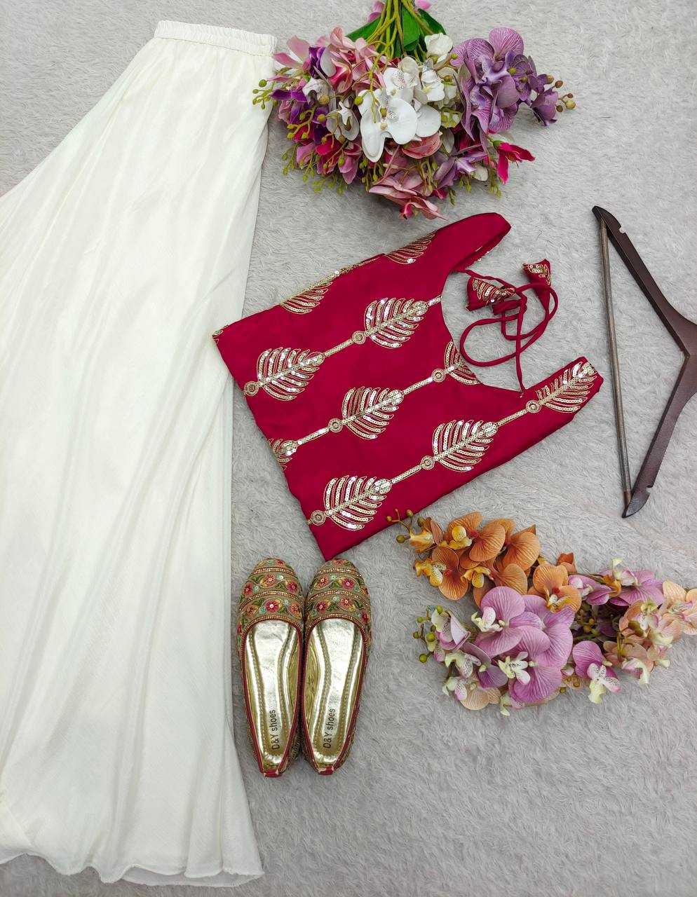 Ynf Chinon Silk KESH506 1209 Suits & Dresses Wholesale Embroidery Suits Palazzo Suit Manufacturer