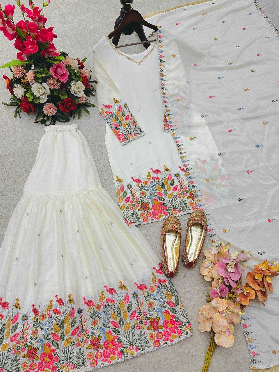 Ynf Chinon Silk KESH506 1211 Suits & Dresses Wholesale Sharara Salwar Suits Party wear suits Manufacturer