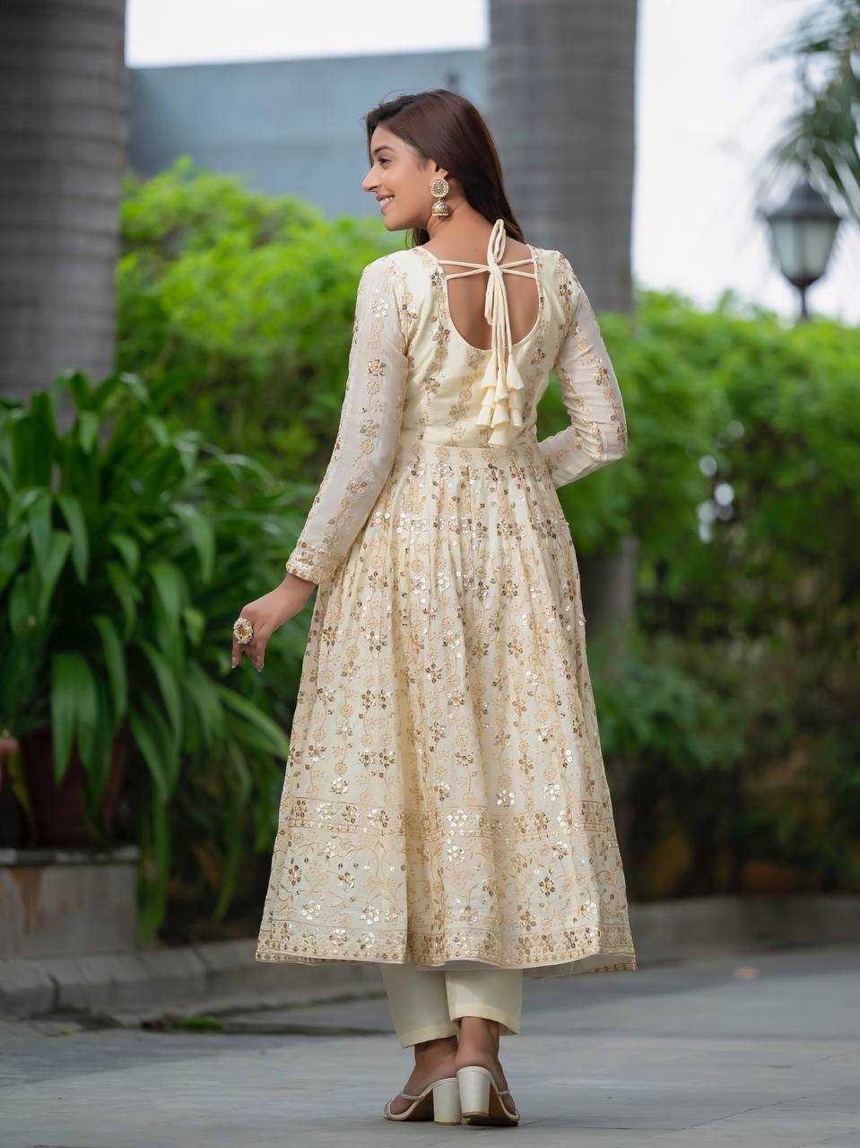 Ynf Chinon Silk KESH528 454 Suits & Dresses Wedding Collections Festive Collections Wholesale Embroidery Suits Ladies Silk Suit Anarkali Suits Manufacturer