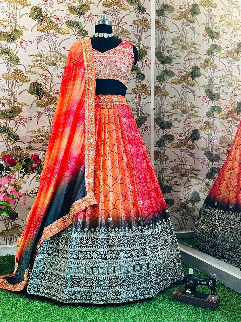 Ynf Chinon Silk KESH533 5020 Lehengas Wholesale Fancy Lehenga Embroidered Lehenga Sequins Lehenga Manufacturer