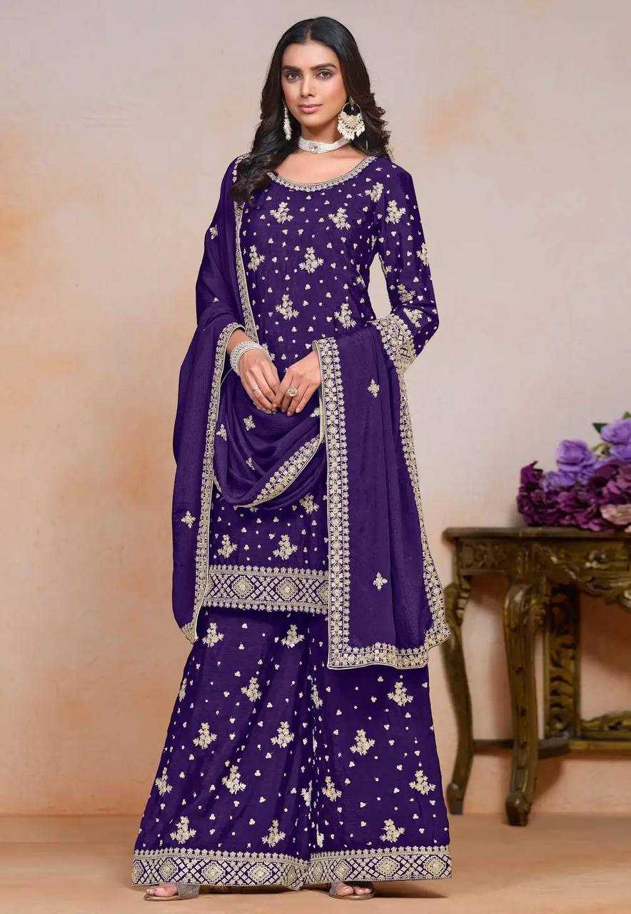 Ynf Chinon Silk KESH533 5066 Suits & Dresses Wholesale Sharara Salwar Suits Embroidery Suits Party Wear Dresses Manufacturer