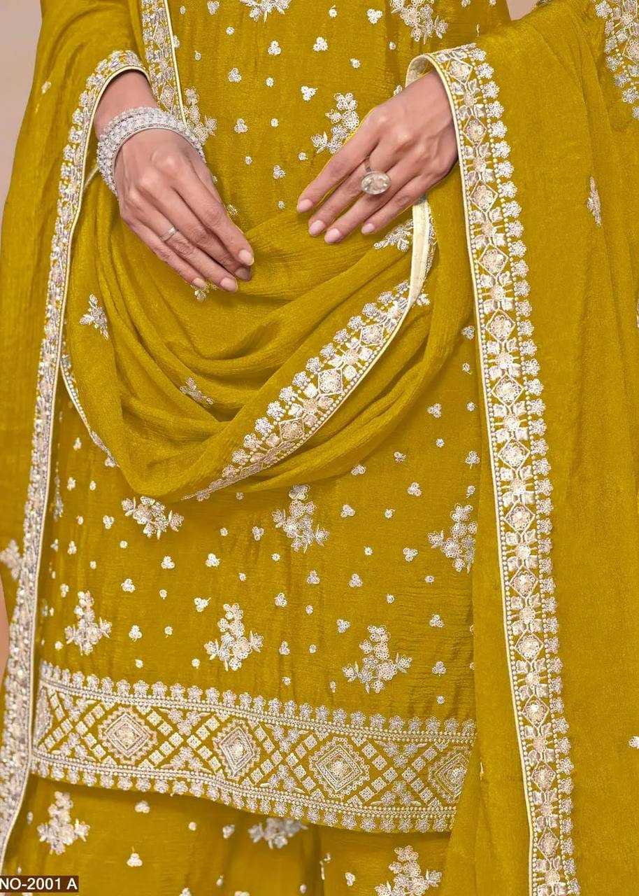 Ynf Chinon Silk KESH533 5066 Suits & Dresses Wholesale Sharara Salwar Suits Embroidery Suits Party Wear Dresses Manufacturer