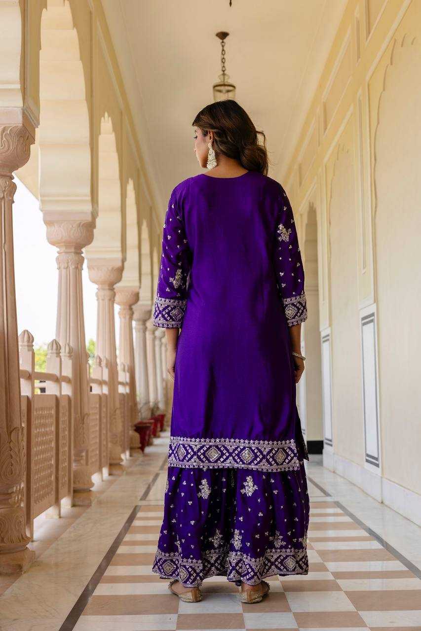 Ynf Chinon Silk KESH533 5066 Suits & Dresses Wholesale Sharara Salwar Suits Embroidery Suits Party Wear Dresses Manufacturer