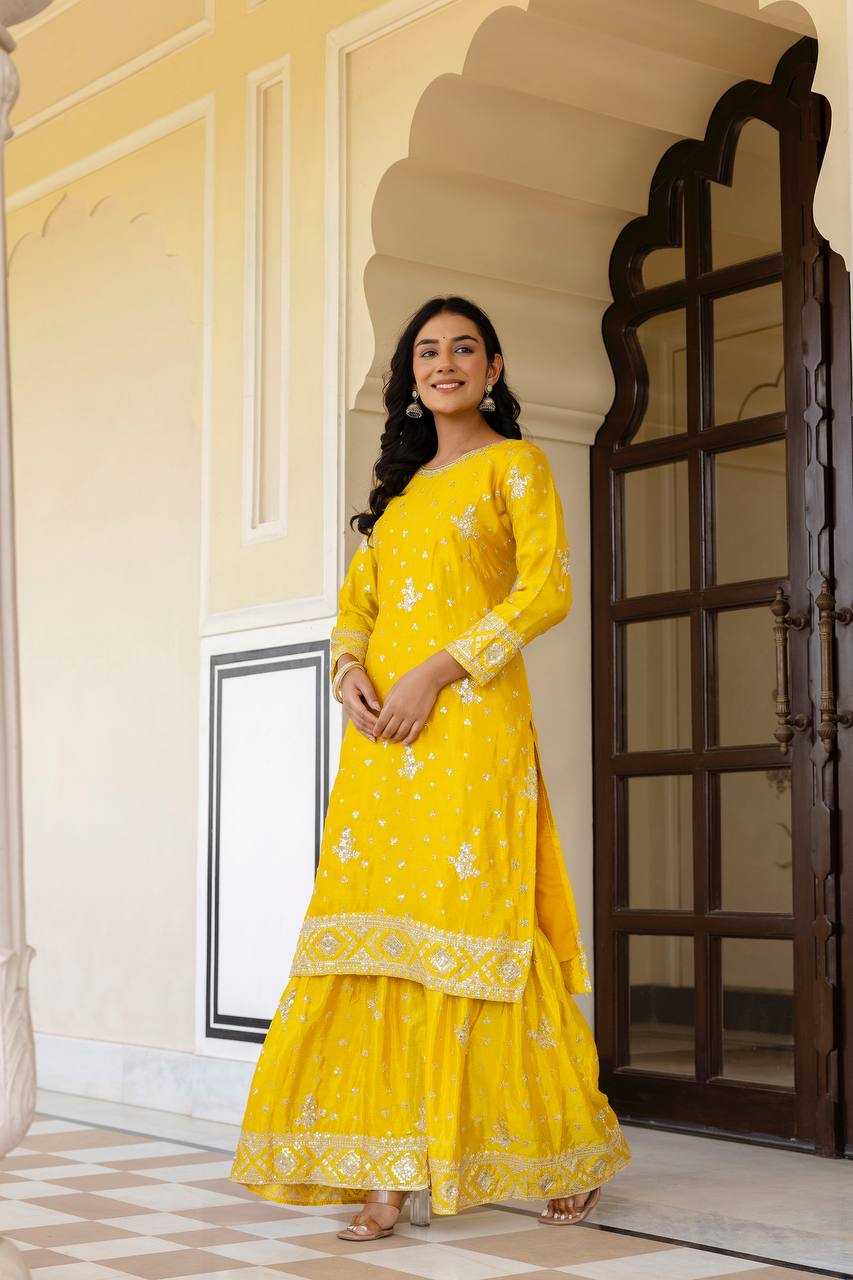Ynf Chinon Silk KESH533 5066 Suits & Dresses Wholesale Sharara Salwar Suits Embroidery Suits Party Wear Dresses Manufacturer