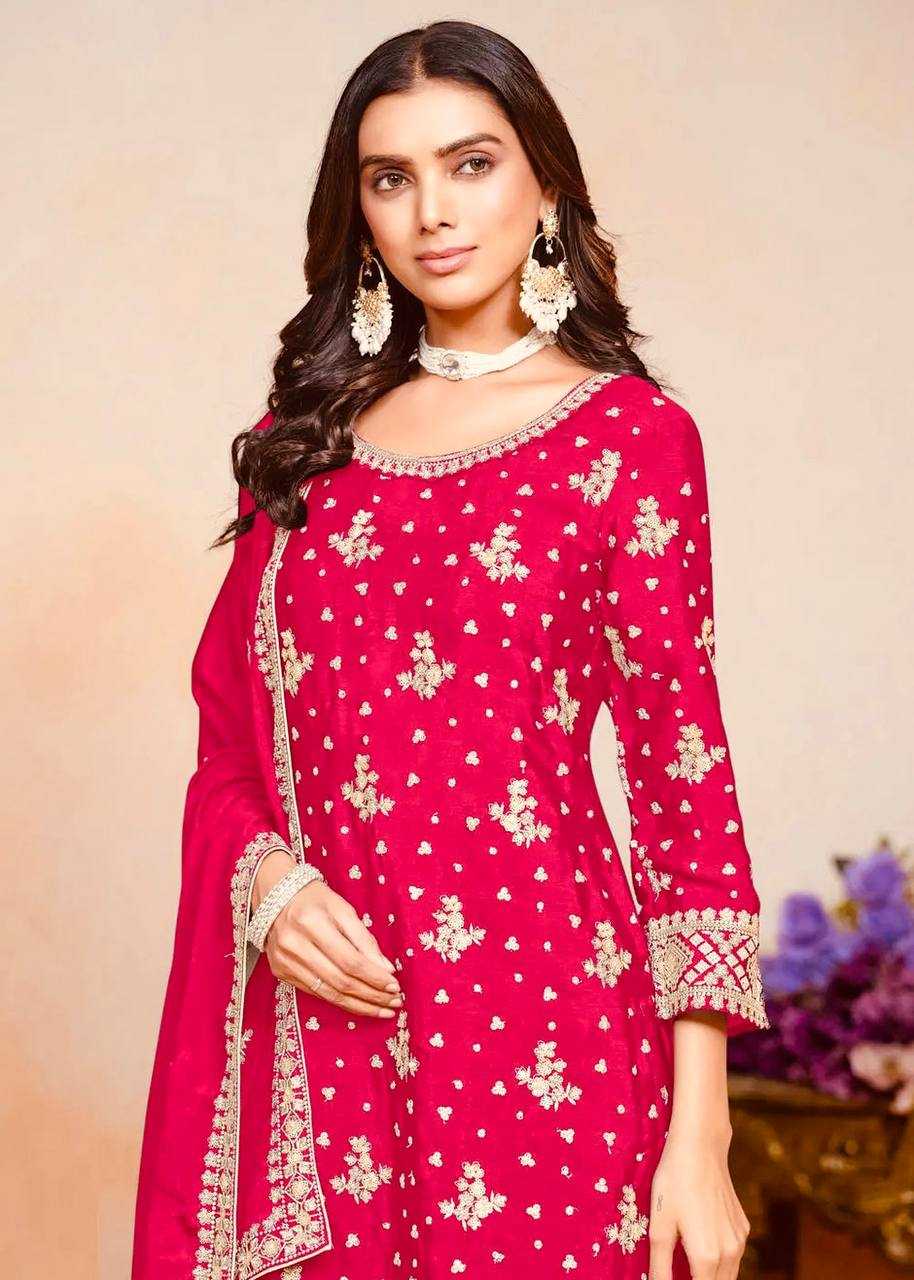 Ynf Chinon Silk KESH533 5066 Suits & Dresses Wholesale Sharara Salwar Suits Embroidery Suits Party Wear Dresses Manufacturer