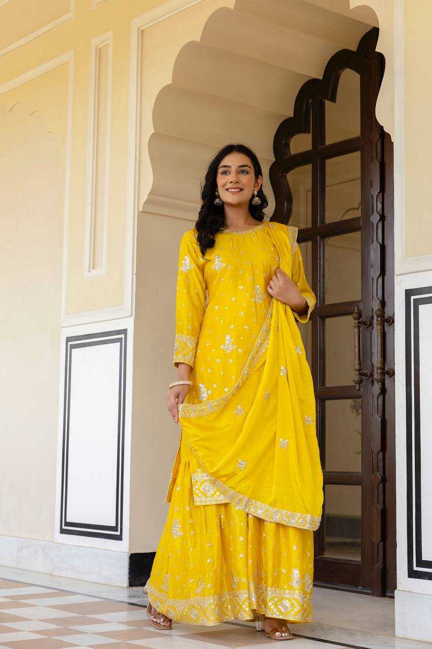 Ynf Chinon Silk KESH533 5066 Suits & Dresses Wholesale Sharara Salwar Suits Embroidery Suits Party Wear Dresses Manufacturer