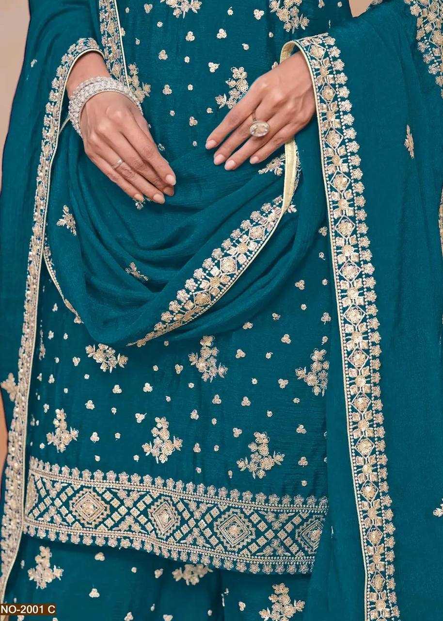Ynf Chinon Silk KESH533 5066 Suits & Dresses Wholesale Sharara Salwar Suits Embroidery Suits Party Wear Dresses Manufacturer