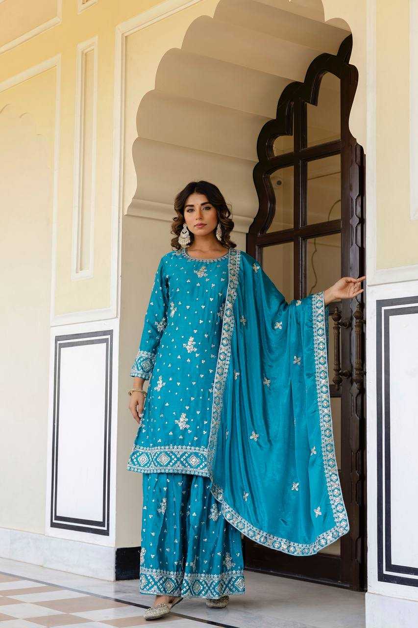 Ynf Chinon Silk KESH533 5066 Suits & Dresses Wholesale Sharara Salwar Suits Embroidery Suits Party Wear Dresses Manufacturer