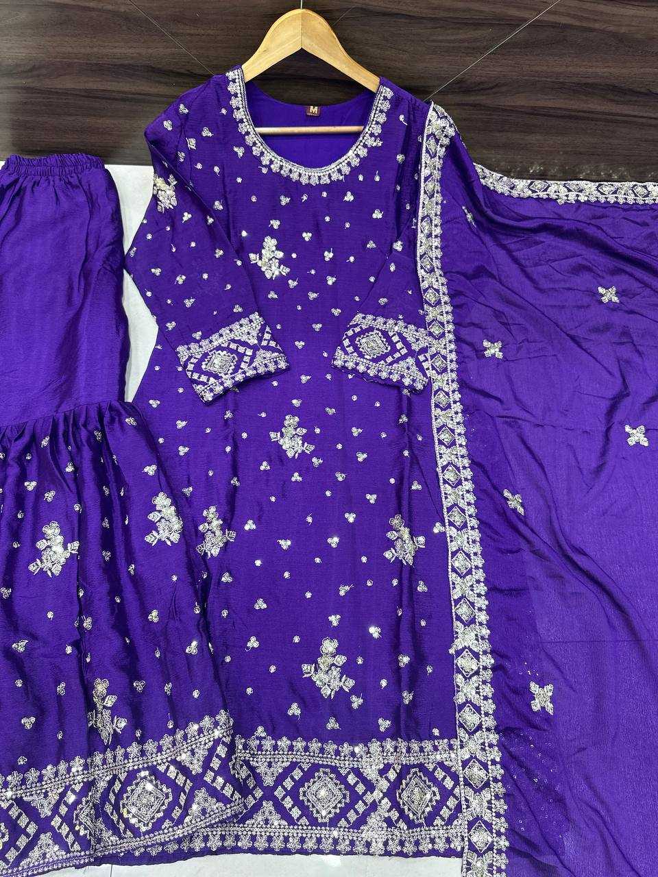 Ynf Chinon Silk KESH533 5066 Suits & Dresses Wholesale Sharara Salwar Suits Embroidery Suits Party Wear Dresses Manufacturer