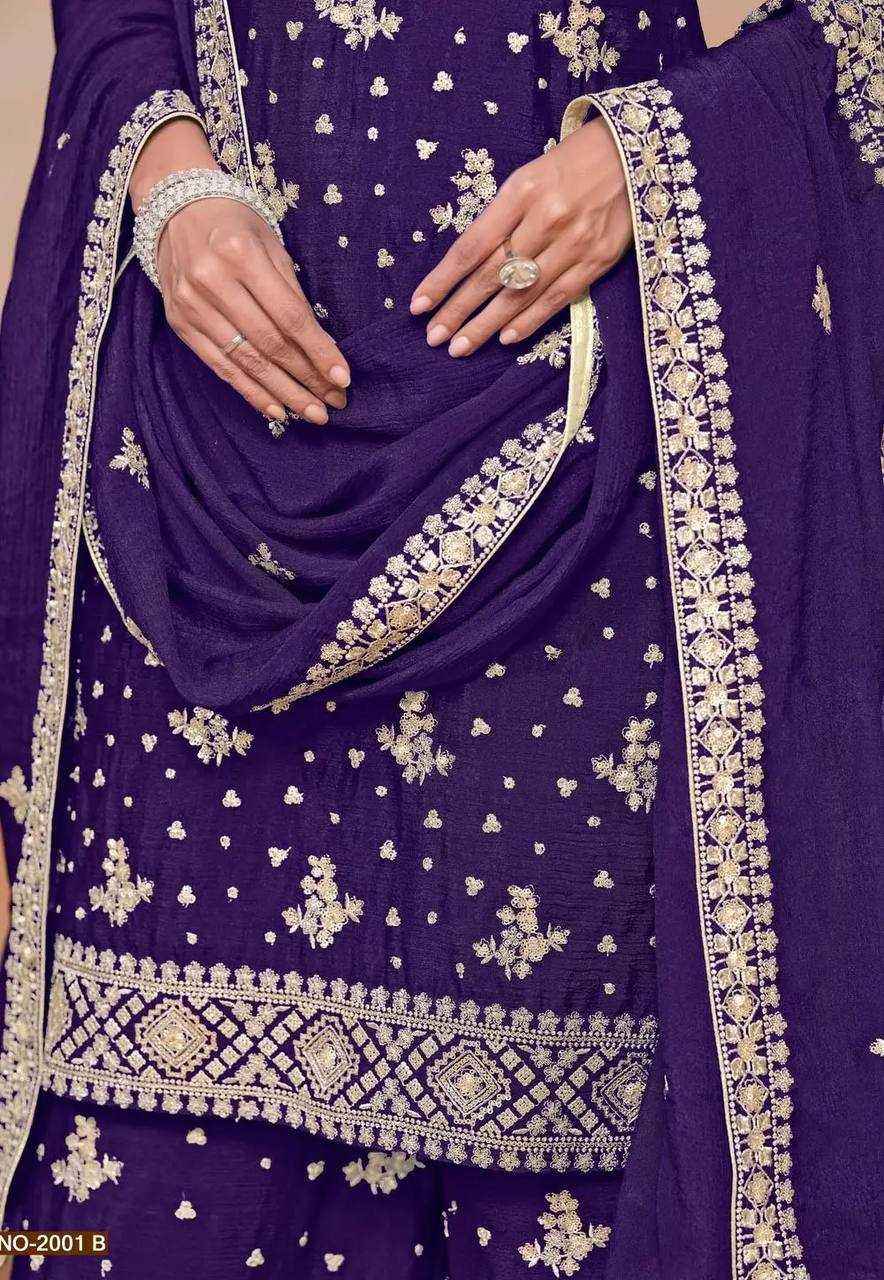 Ynf Chinon Silk KESH533 5066 Suits & Dresses Wholesale Sharara Salwar Suits Embroidery Suits Party Wear Dresses Manufacturer