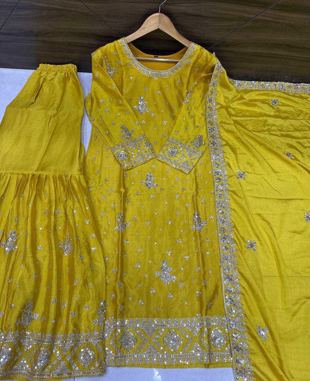 Ynf Chinon Silk KESH533 5066 Suits & Dresses Wholesale Sharara Salwar Suits Embroidery Suits Party Wear Dresses Manufacturer