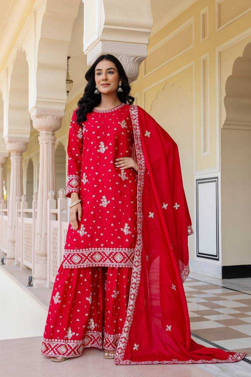 Ynf Chinon Silk KESH533 5066 Suits & Dresses Wholesale Sharara Salwar Suits Embroidery Suits Party Wear Dresses Manufacturer