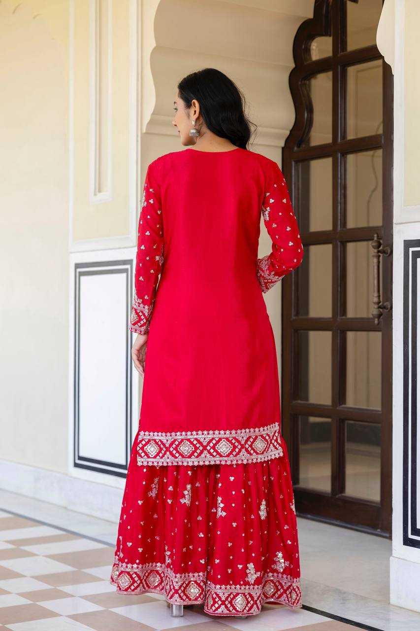 Ynf Chinon Silk KESH533 5066 Suits & Dresses Wholesale Sharara Salwar Suits Embroidery Suits Party Wear Dresses Manufacturer