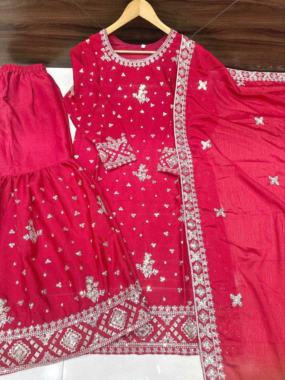 Ynf Chinon Silk KESH533 5066 Suits & Dresses Wholesale Sharara Salwar Suits Embroidery Suits Party Wear Dresses Manufacturer