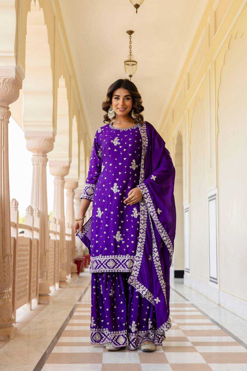 Ynf Chinon Silk KESH533 5066 Suits & Dresses Wholesale Sharara Salwar Suits Embroidery Suits Party Wear Dresses Manufacturer