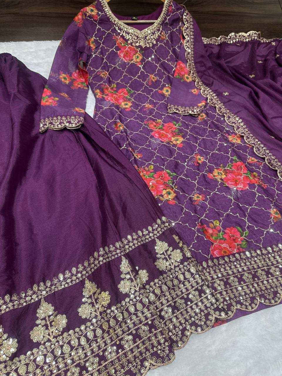 Ynf Chinon Silk KESH533 5085 Suits & Dresses Wholesale Ladies Suits Embroidery Suits Party Wear Dresses Manufacturer