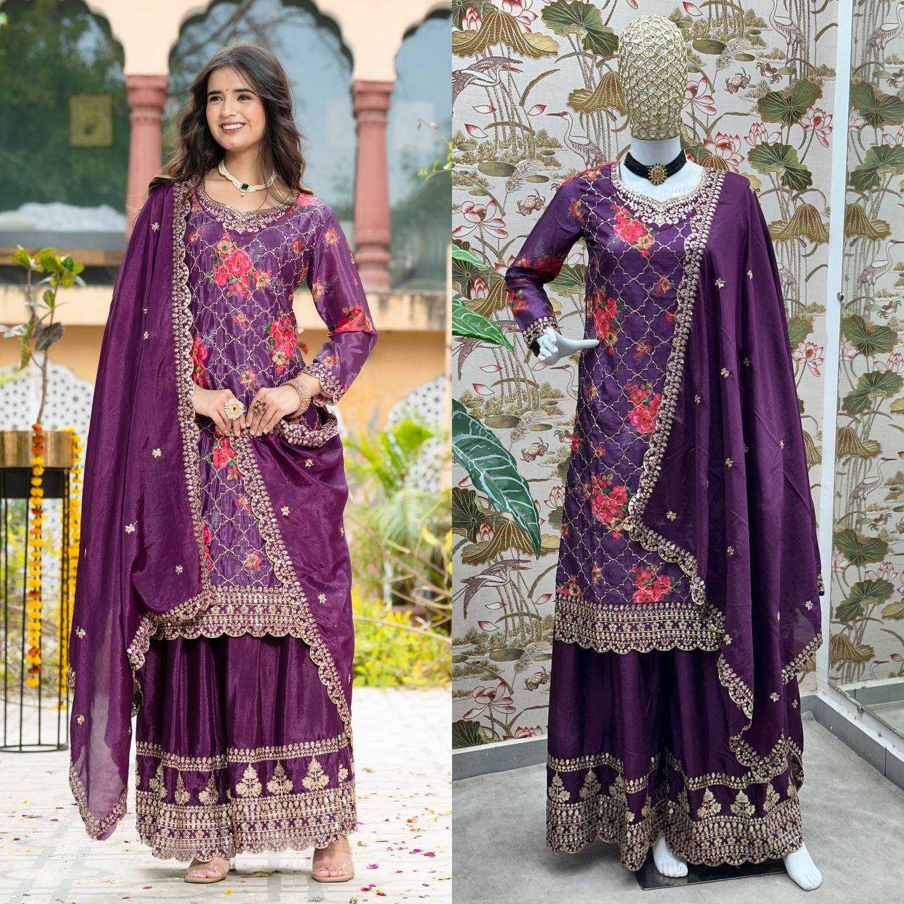 Ynf Chinon Silk KESH533 5085 Suits & Dresses Wholesale Ladies Suits Embroidery Suits Party Wear Dresses Manufacturer