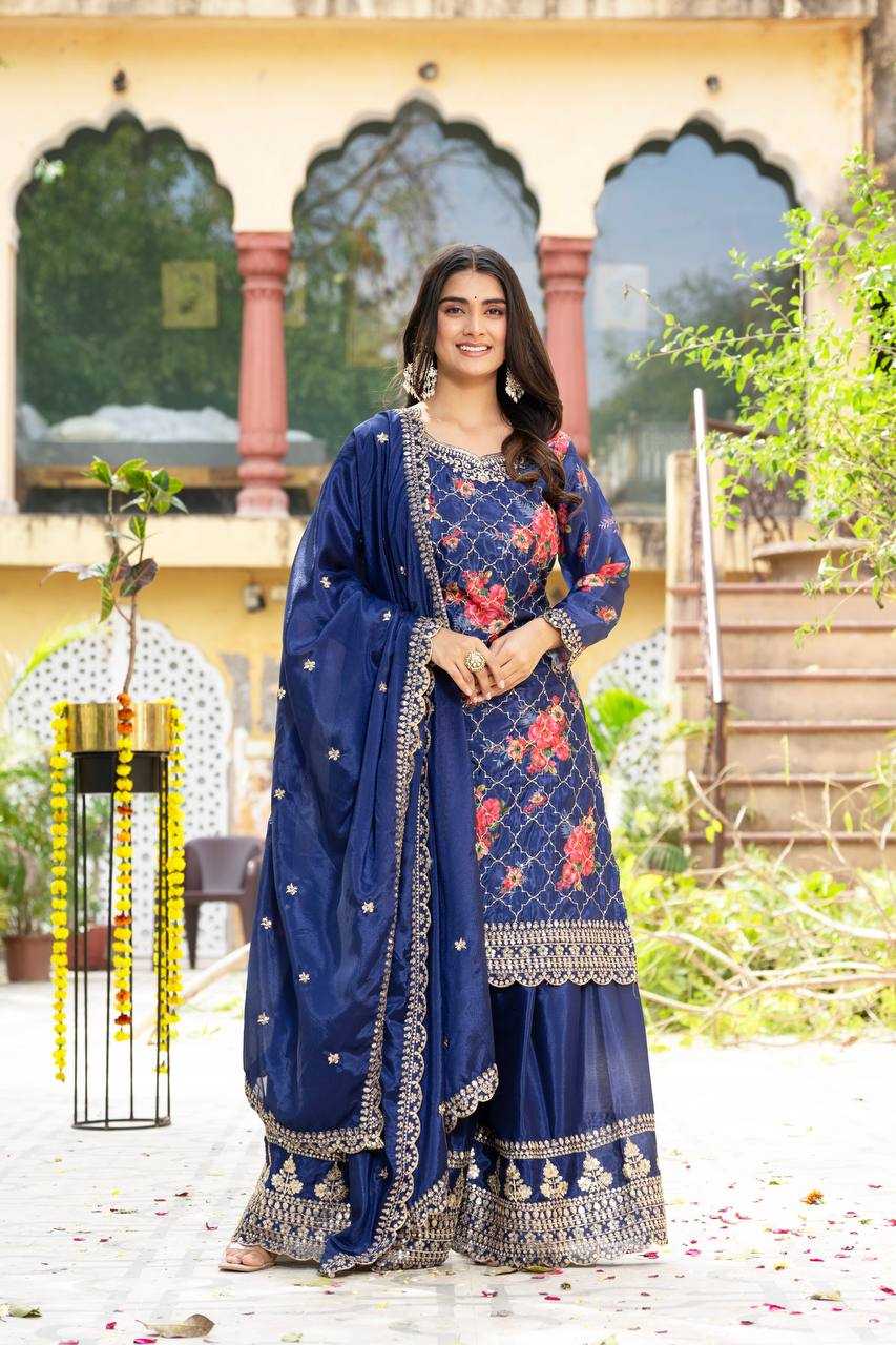 Ynf Chinon Silk KESH533 5085 Suits & Dresses Wholesale Ladies Suits Embroidery Suits Party Wear Dresses Manufacturer