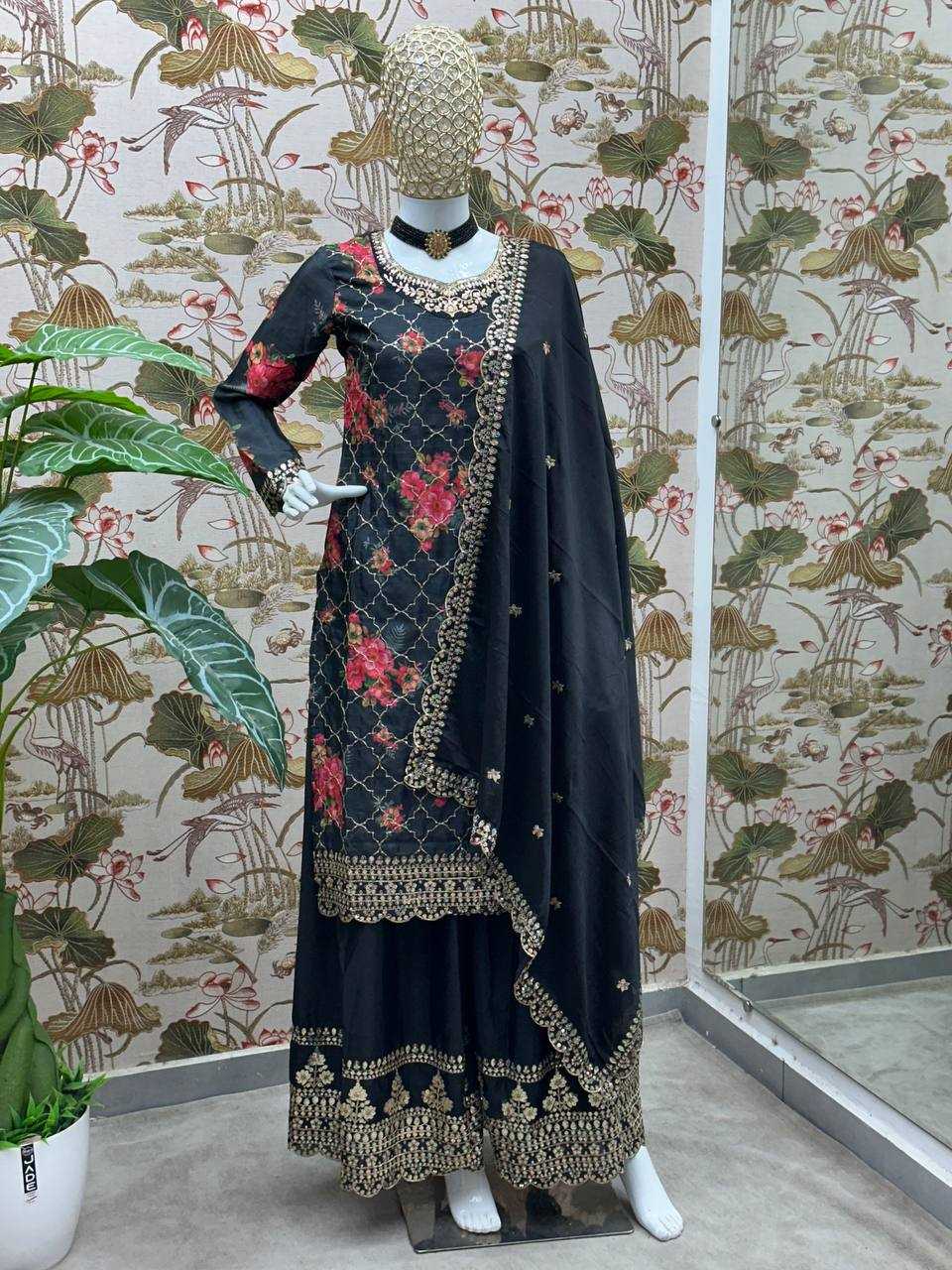 Ynf Chinon Silk KESH533 5085 Suits & Dresses Wholesale Ladies Suits Embroidery Suits Party Wear Dresses Manufacturer