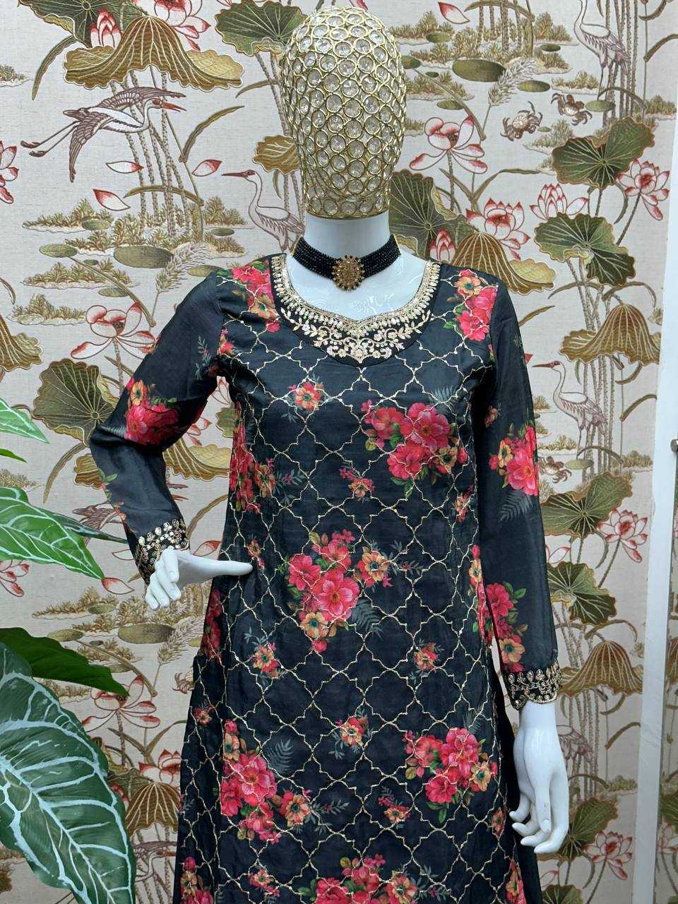 Ynf Chinon Silk KESH533 5085 Suits & Dresses Wholesale Ladies Suits Embroidery Suits Party Wear Dresses Manufacturer