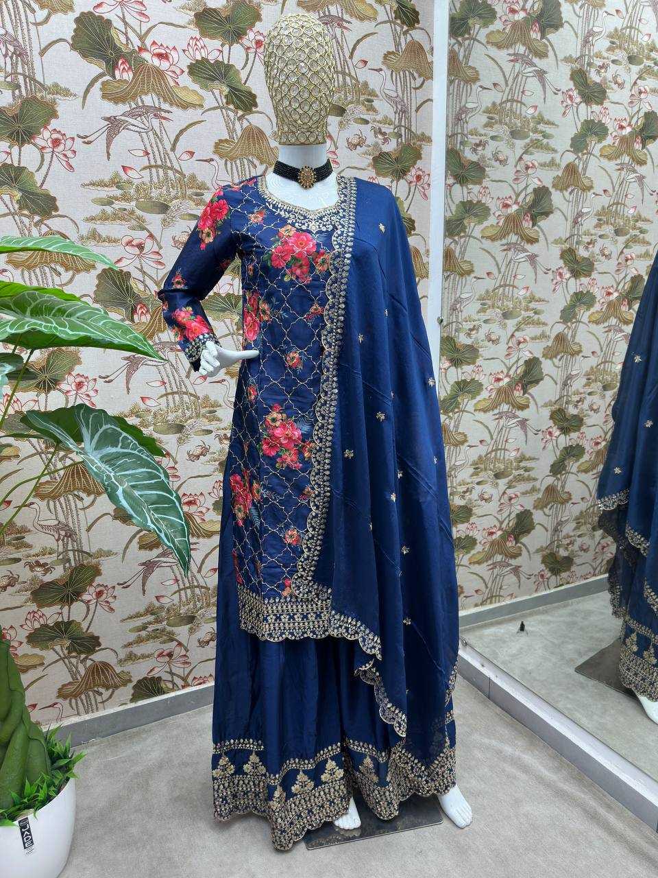 Ynf Chinon Silk KESH533 5085 Suits & Dresses Wholesale Ladies Suits Embroidery Suits Party Wear Dresses Manufacturer
