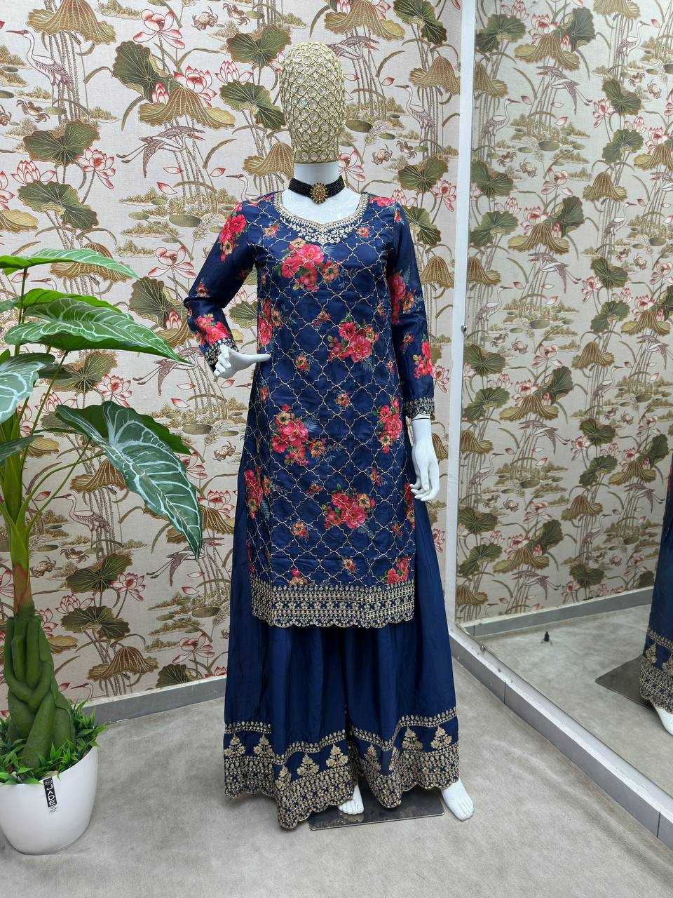 Ynf Chinon Silk KESH533 5085 Suits & Dresses Wholesale Ladies Suits Embroidery Suits Party Wear Dresses Manufacturer