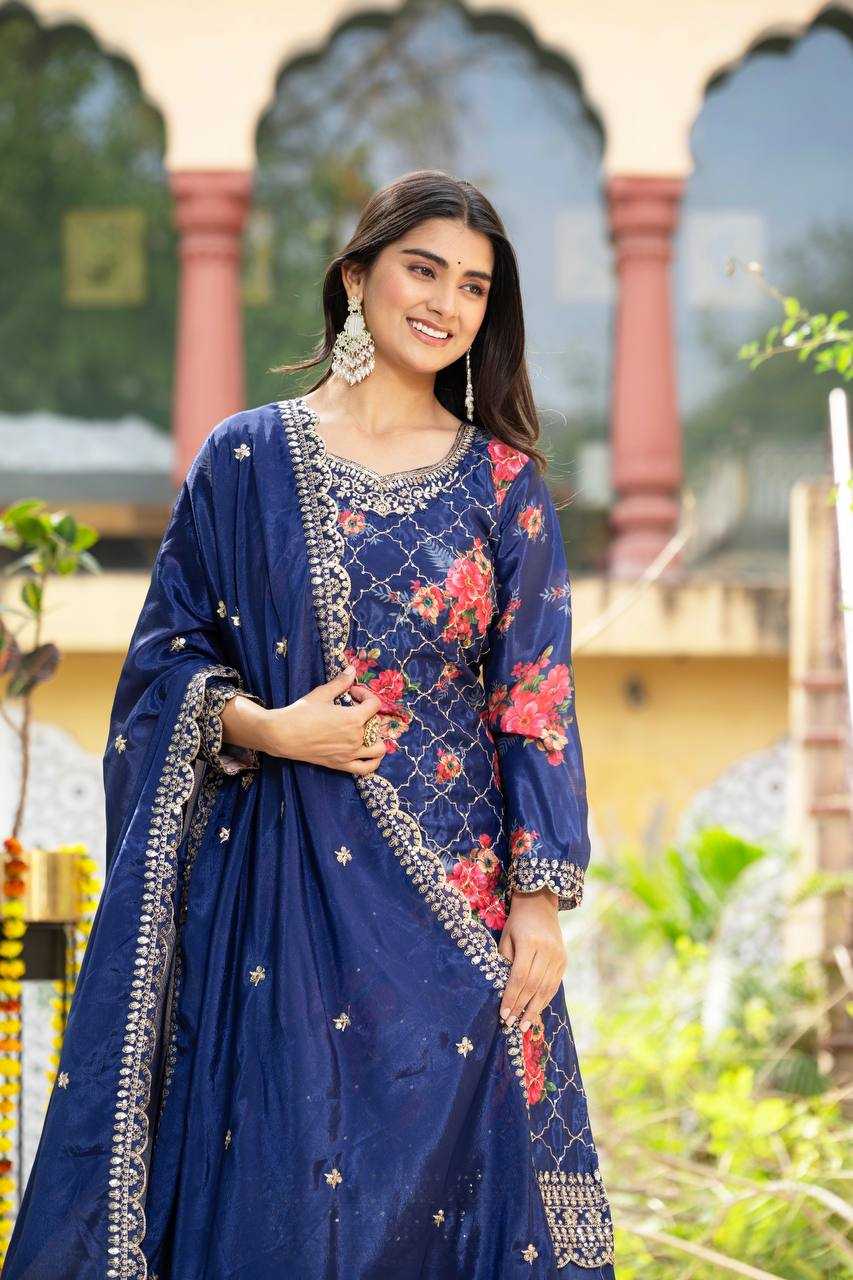 Ynf Chinon Silk KESH533 5085 Suits & Dresses Wholesale Ladies Suits Embroidery Suits Party Wear Dresses Manufacturer
