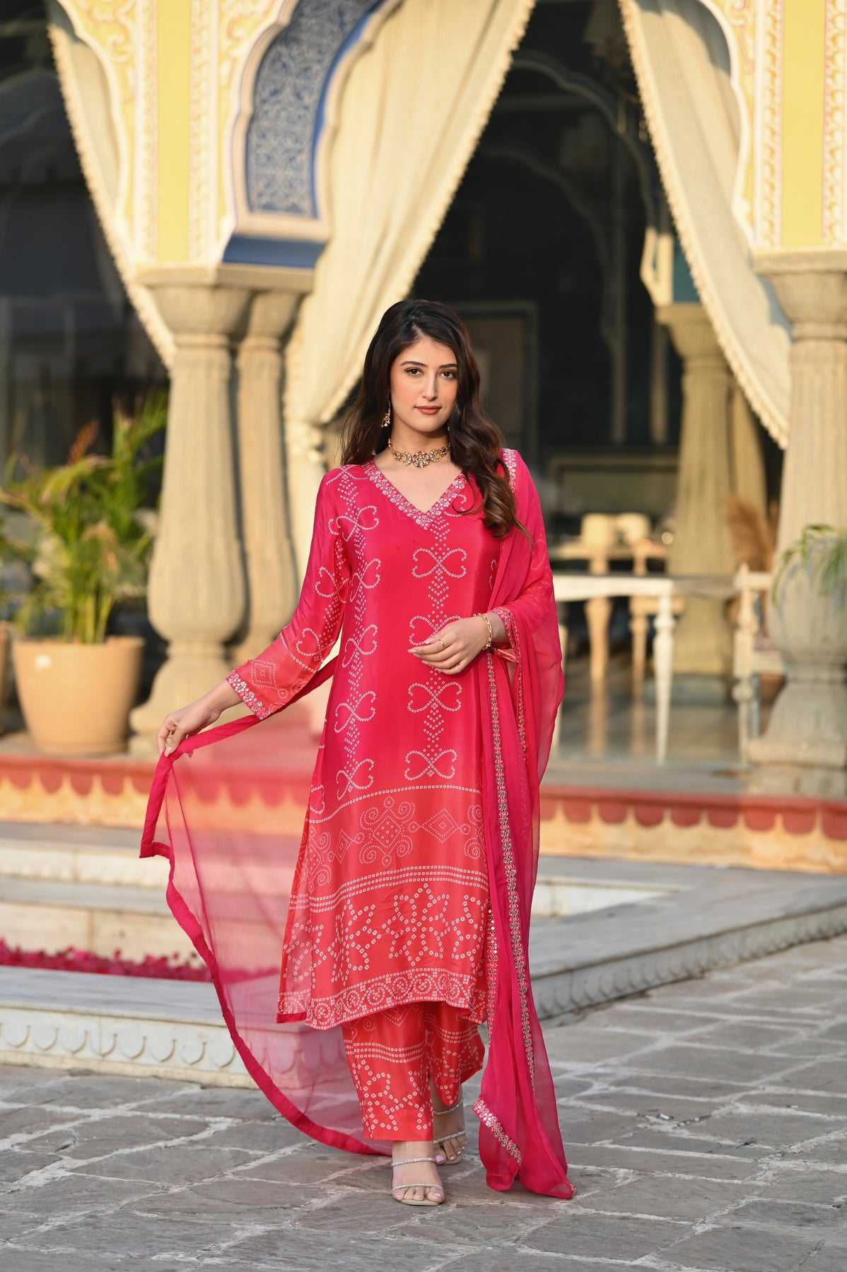 Ynf Chinon Silk KESH545 1021 Kurti Wholesale Kurti Bottom With Dupatta Manufacturer