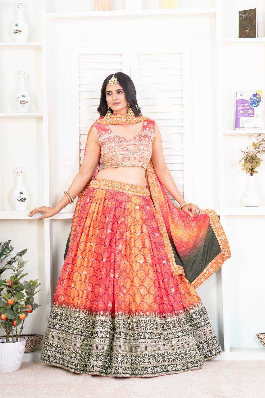 Ynf Chinon Silk RIN197 3054 5106 Lehengas Wholesale Designer Lehenga Bridal Lehenga Lehenga With Dupatta Manufacturer