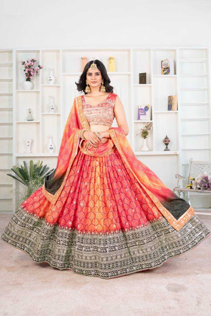 Ynf Chinon Silk RIN197 3054 5106 Lehengas Wholesale Designer Lehenga Bridal Lehenga Lehenga With Dupatta Manufacturer