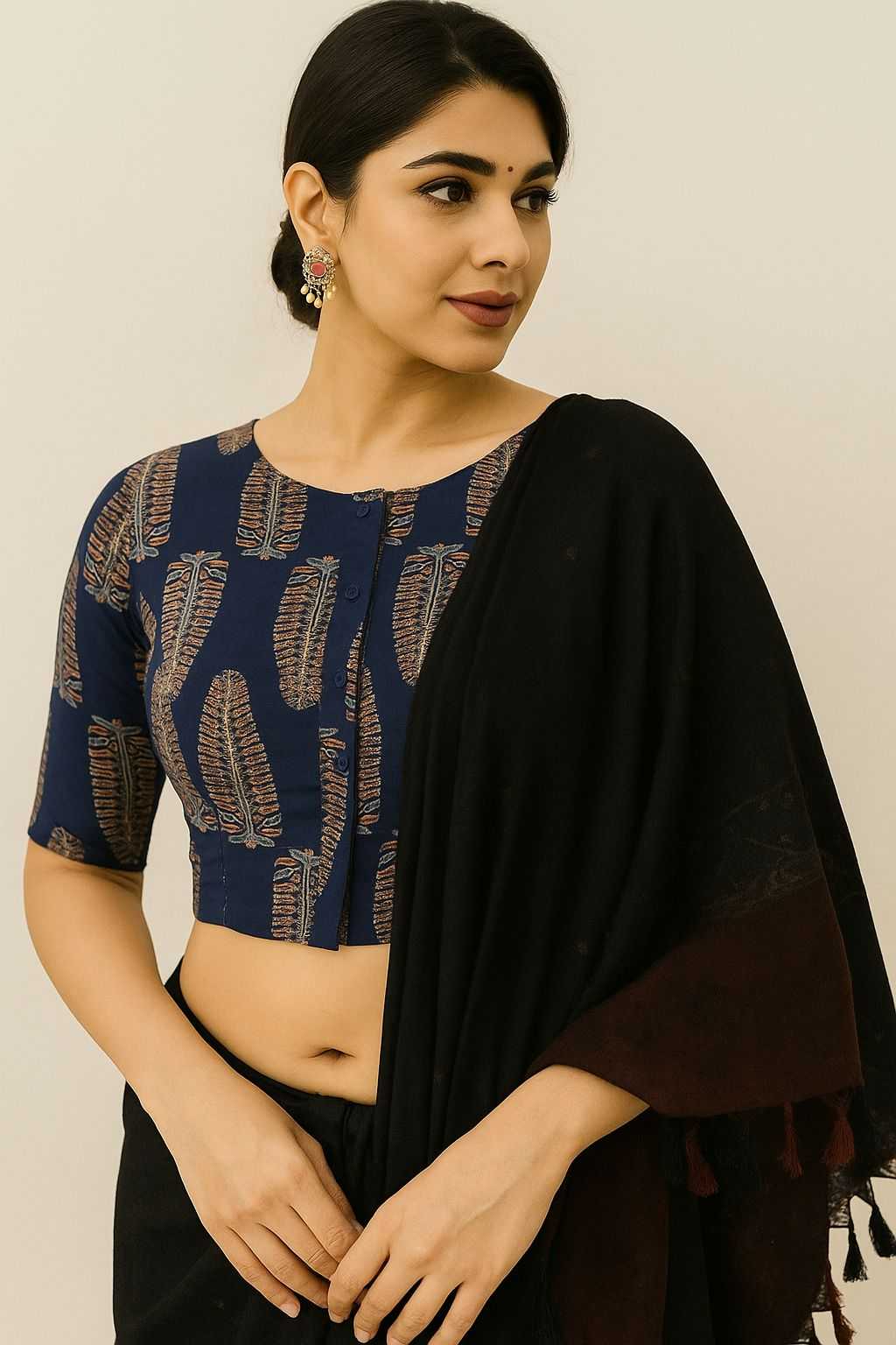 Ynf Cotton KESH437 JUMIA Readymade Blouses Wholesale Printed Blouse Designer Blouse Cotton Blouse Manufacturer