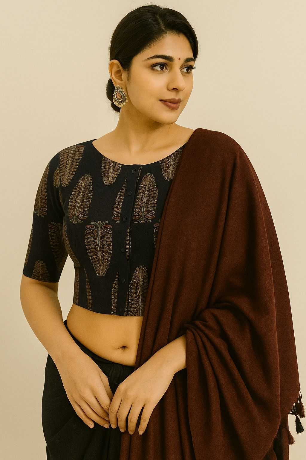 Ynf Cotton KESH437 JUMIA Readymade Blouses Wholesale Printed Blouse Designer Blouse Cotton Blouse Manufacturer