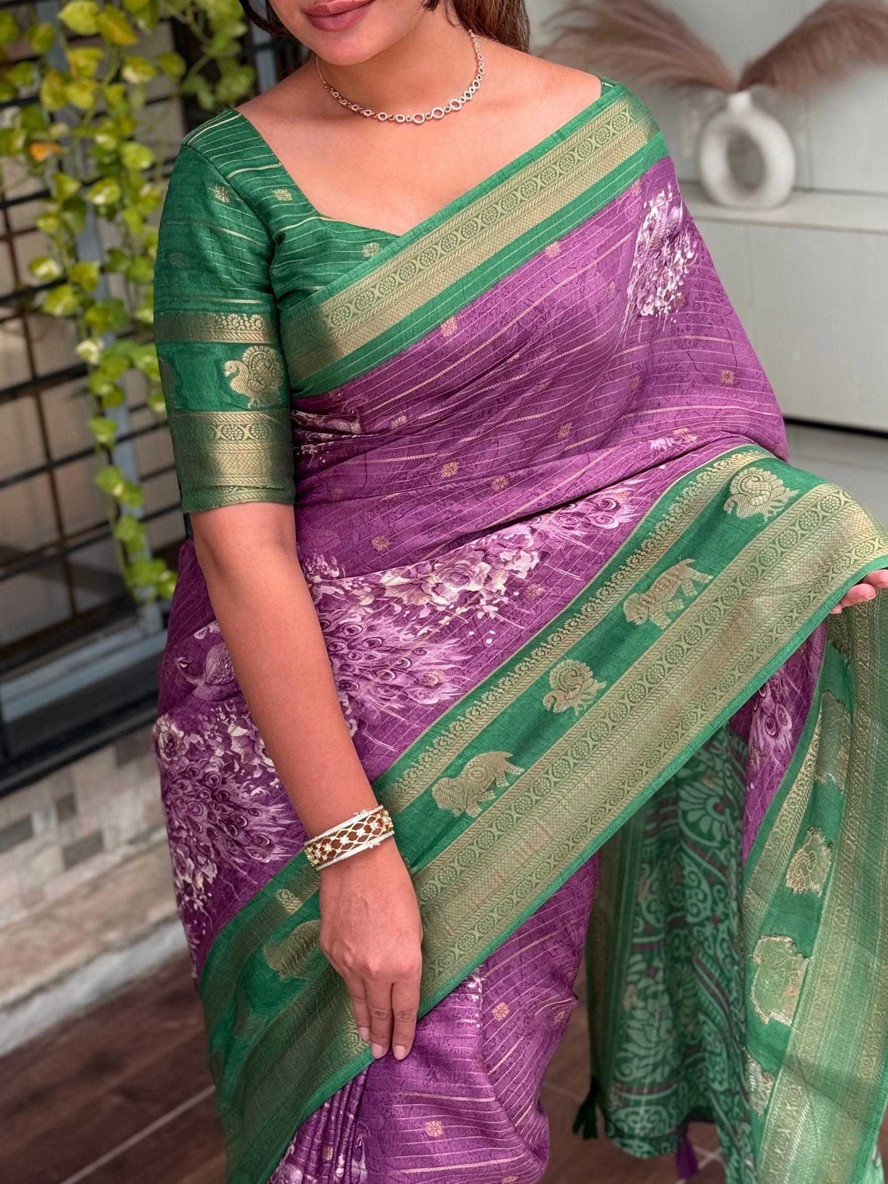Ynf Cotton KESH500 Morni Sarees Wholesale Printed Sarees Zari Border Sarees Cotton Sarees Manufacturer