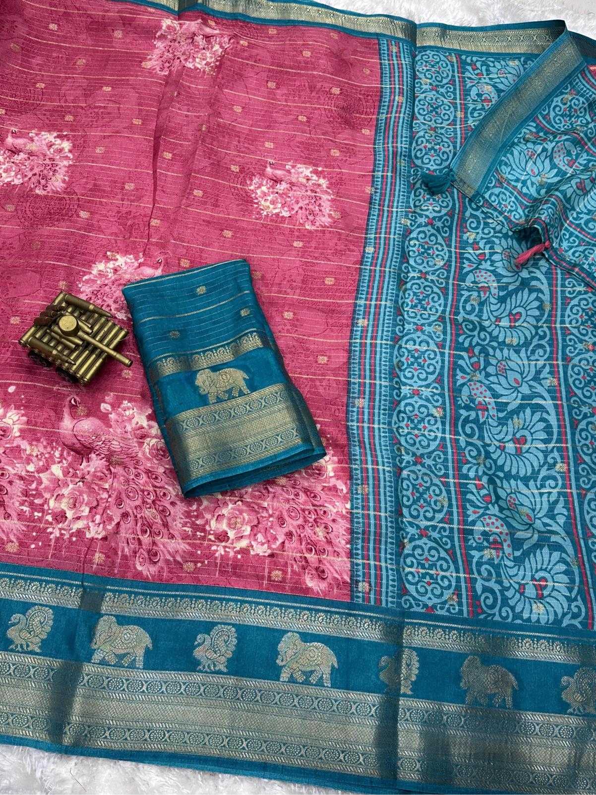 Ynf Cotton KESH500 Morni Sarees Wholesale Printed Sarees Zari Border Sarees Cotton Sarees Manufacturer