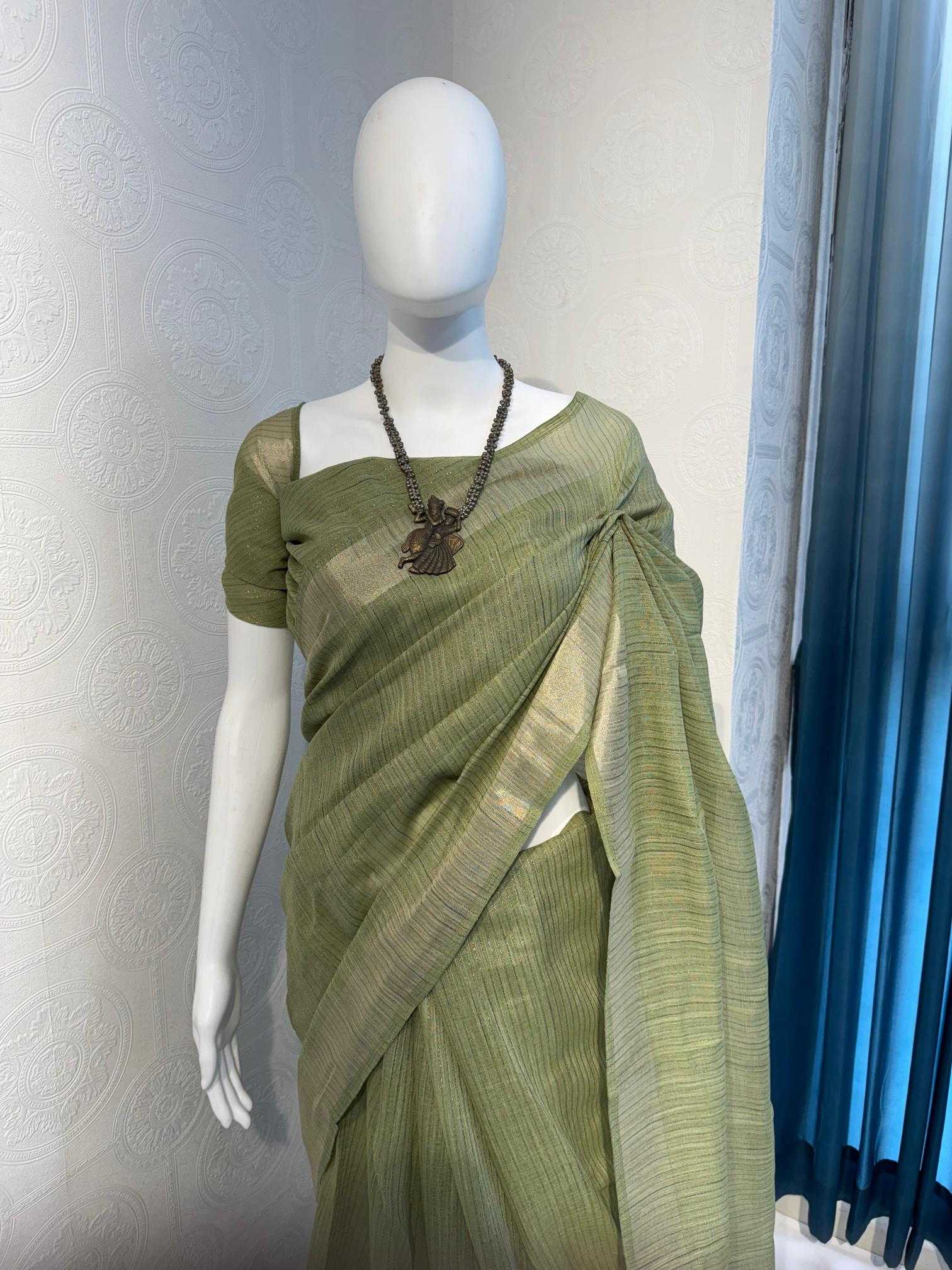 Ynf Cotton RIN118 KACHEDU Sarees Wholesale Designer Sarees Cotton Linen Sarees Zari Border Sarees Manufacturer