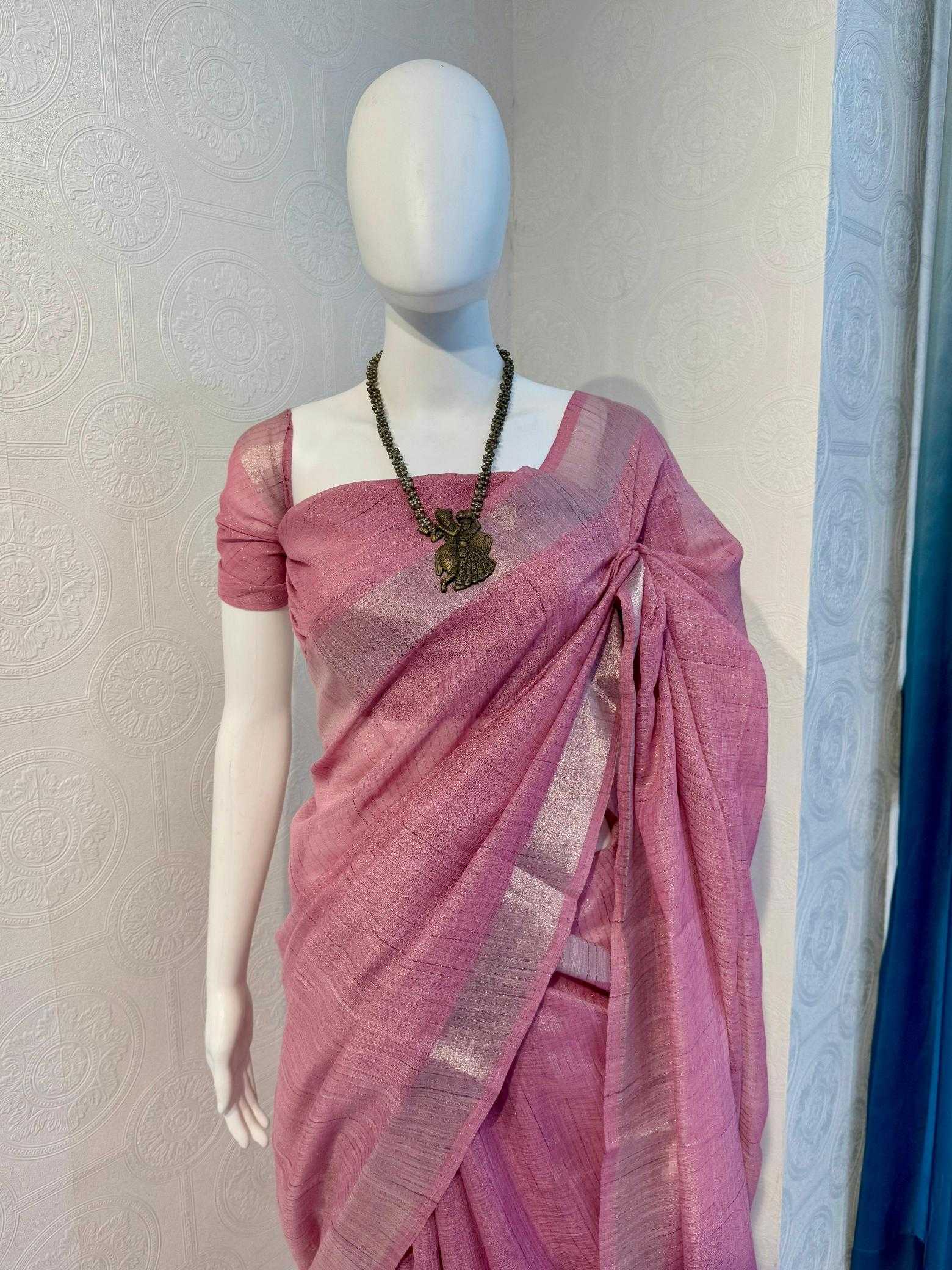 Ynf Cotton RIN118 KACHEDU Sarees Wholesale Designer Sarees Cotton Linen Sarees Zari Border Sarees Manufacturer