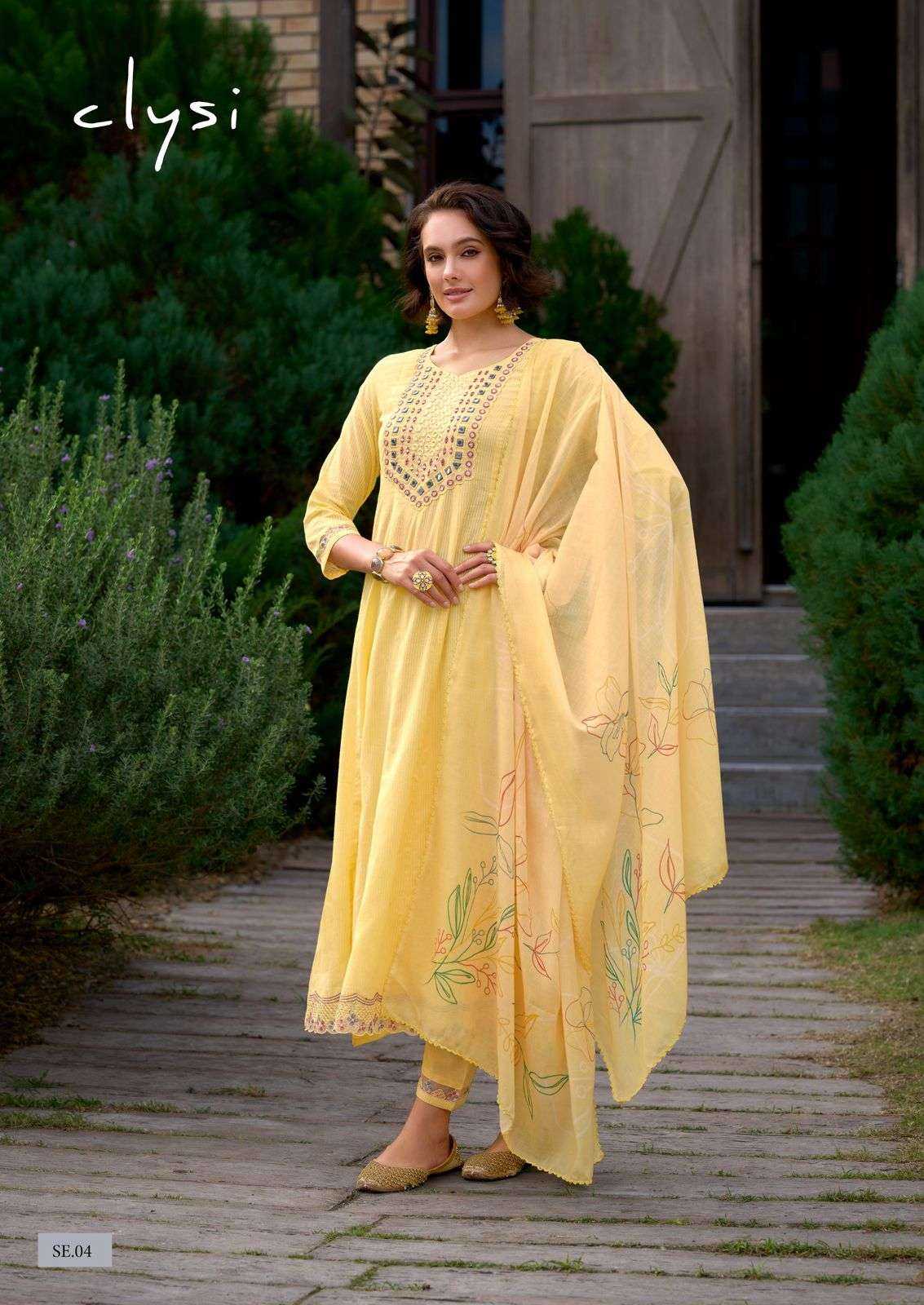 Ynf Cotton RIN190 Clysi-Sehra Setwise Collections Wholesale Kurtis Catalogs Manufacturer
