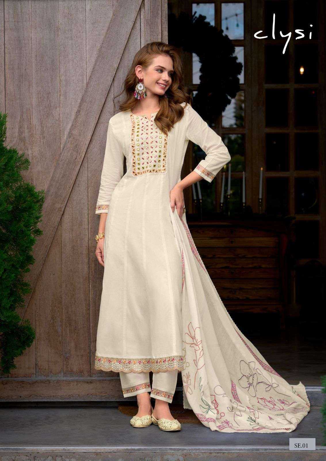 Ynf Cotton RIN190 Clysi-Sehra Setwise Collections Wholesale Kurtis Catalogs Manufacturer