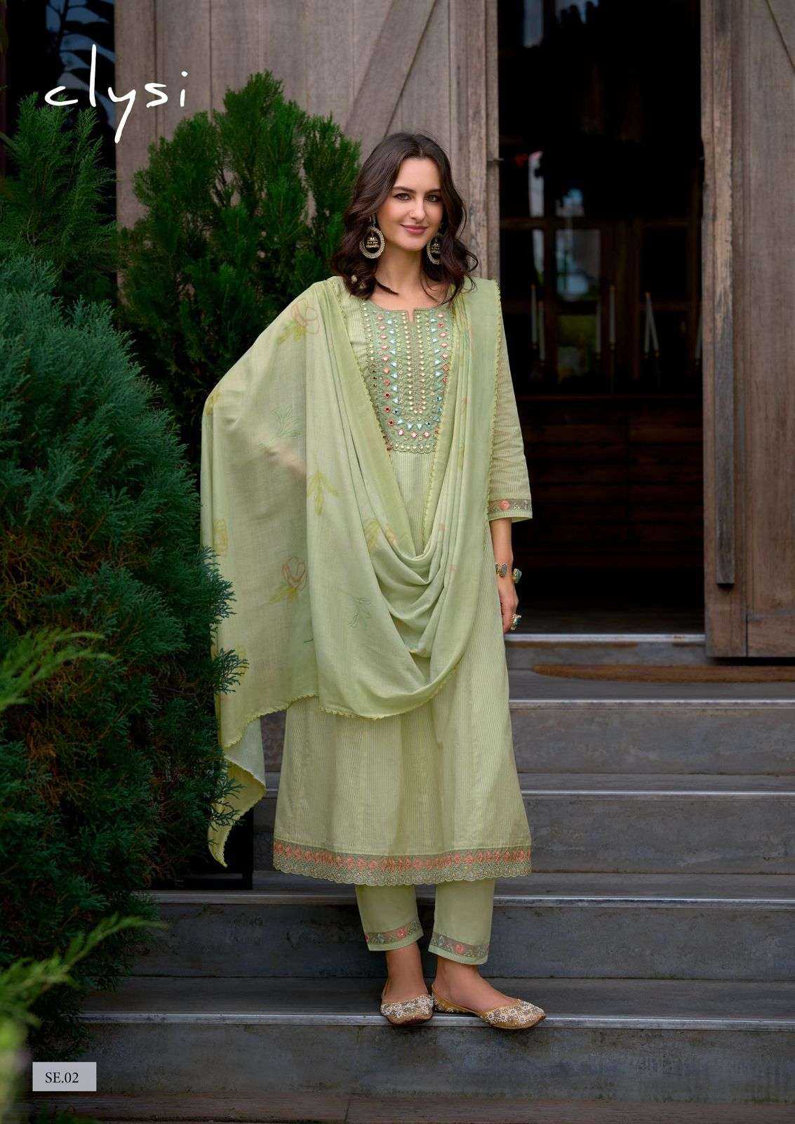 Ynf Cotton RIN190 Clysi-Sehra Setwise Collections Wholesale Kurtis Catalogs Manufacturer