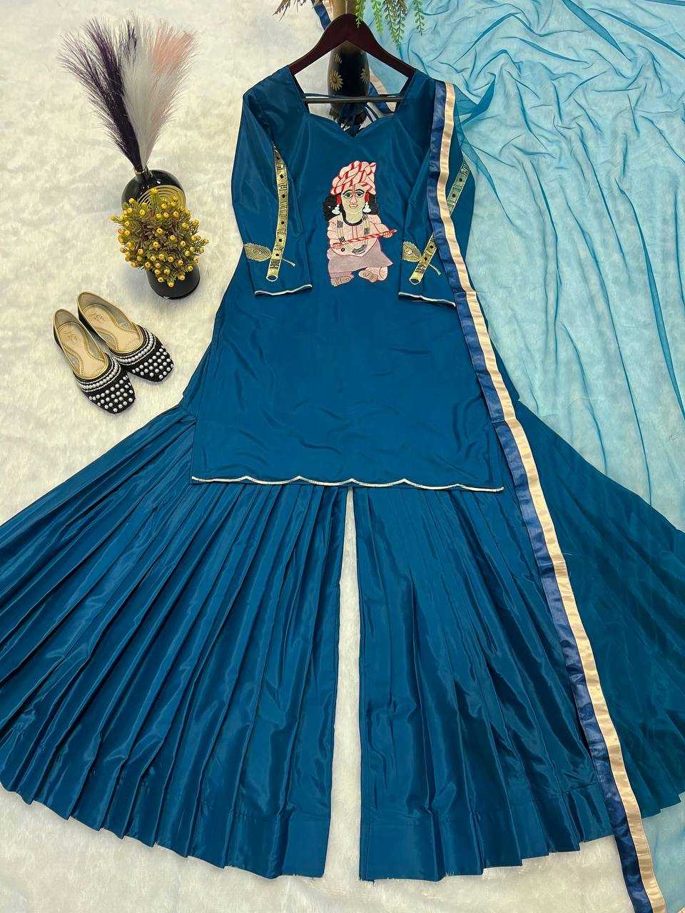 Ynf Crepe KESH528 456 Suits & Dresses Wedding Collections Festive Collections Wholesale Sharara Salwar Suits Embroidery Suits Wedding Outfits Manufacturer