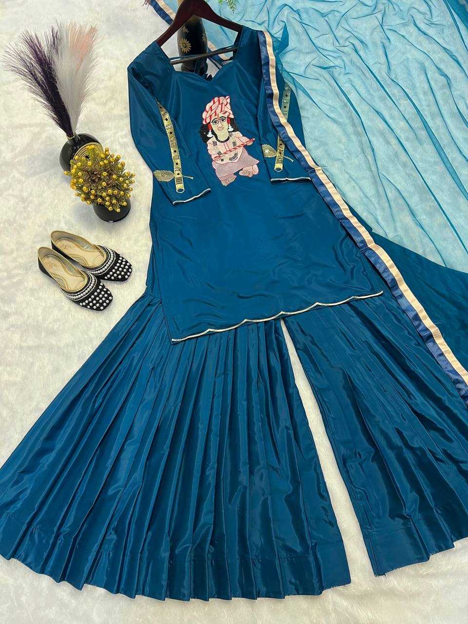 Ynf Crepe KESH528 456 Suits & Dresses Wedding Collections Festive Collections Wholesale Sharara Salwar Suits Embroidery Suits Wedding Outfits Manufacturer