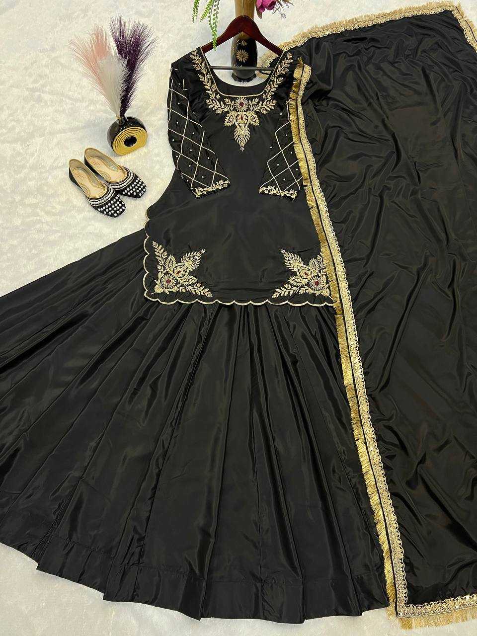 Ynf Crepe Silk KESH528 448 Suits & Dresses Wedding Collections Festive Collections Wholesale Embroidery Suits Ladies Silk Suit Zari Work Suit Manufacturer