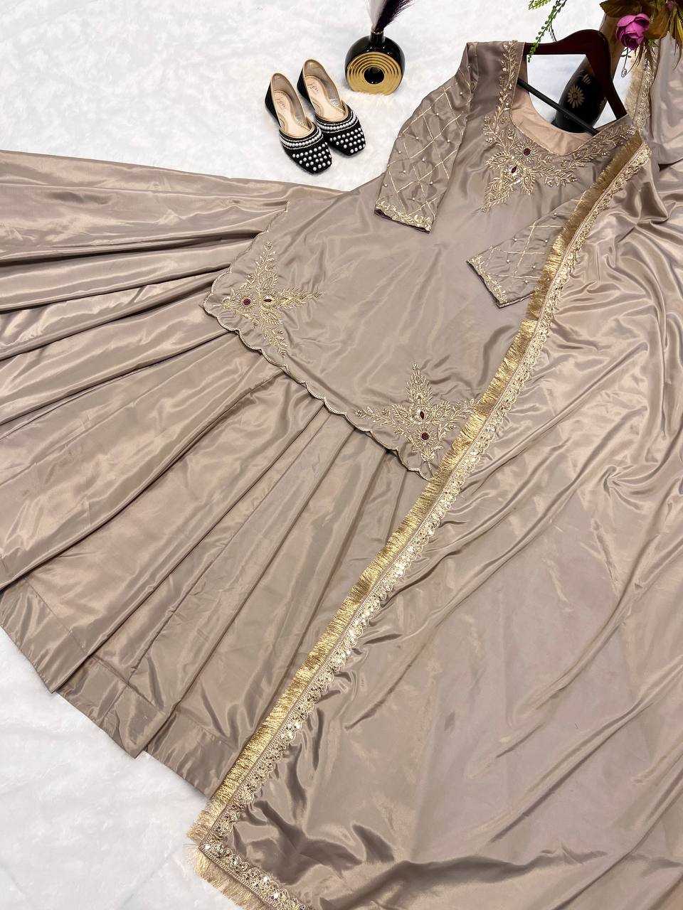Ynf Crepe Silk KESH528 448 Suits & Dresses Wedding Collections Festive Collections Wholesale Embroidery Suits Ladies Silk Suit Zari Work Suit Manufacturer