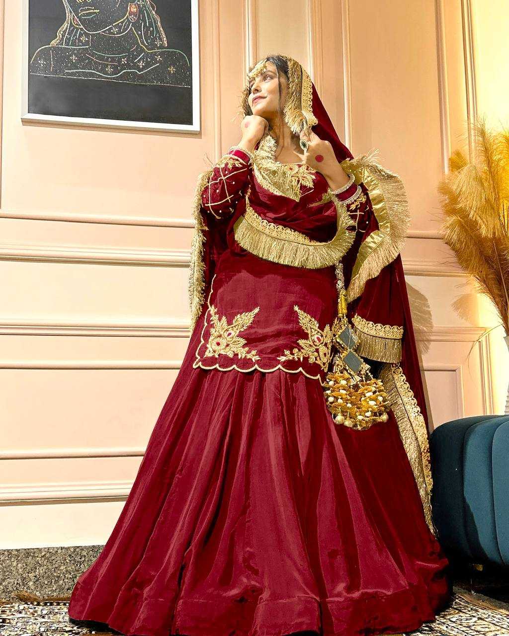Ynf Crepe Silk KESH528 448 Suits & Dresses Wedding Collections Festive Collections Wholesale Embroidery Suits Ladies Silk Suit Zari Work Suit Manufacturer
