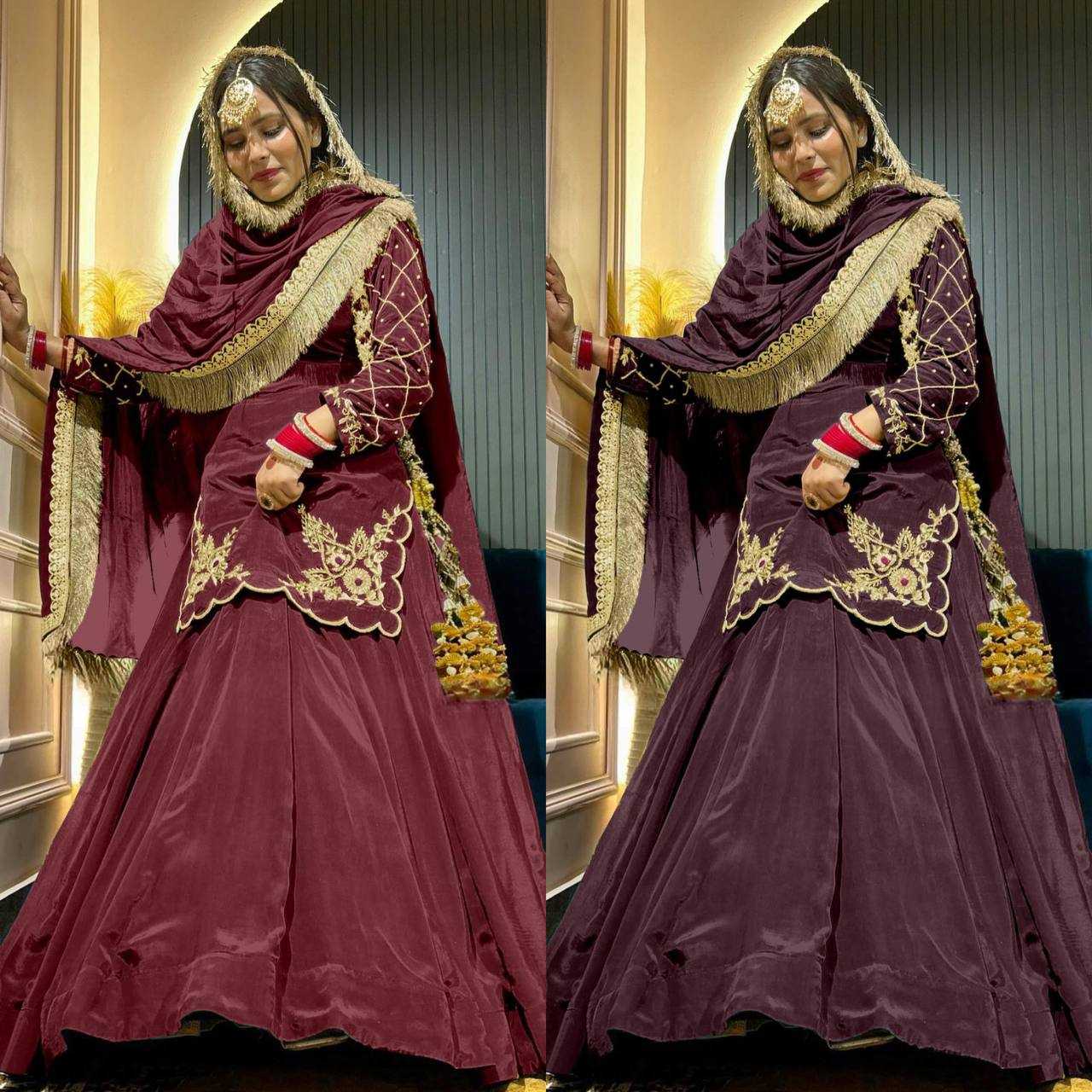Ynf Crepe Silk KESH528 448 Suits & Dresses Wedding Collections Festive Collections Wholesale Embroidery Suits Ladies Silk Suit Zari Work Suit Manufacturer