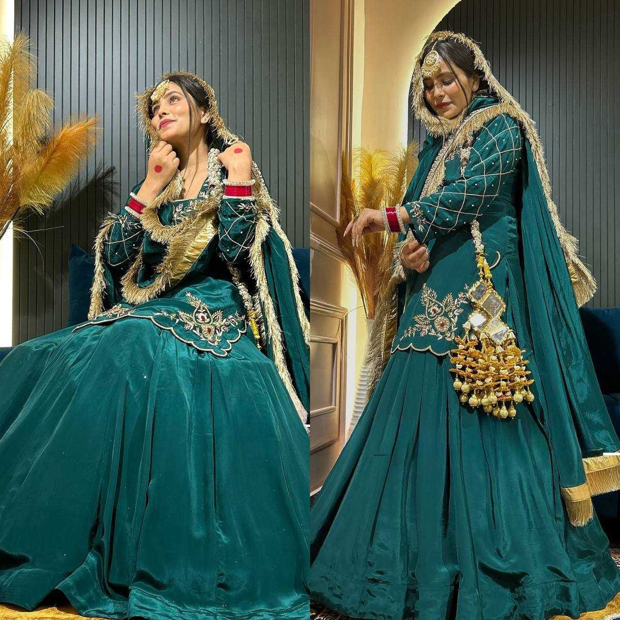 Ynf Crepe Silk KESH528 448 Suits & Dresses Wedding Collections Festive Collections Wholesale Embroidery Suits Ladies Silk Suit Zari Work Suit Manufacturer